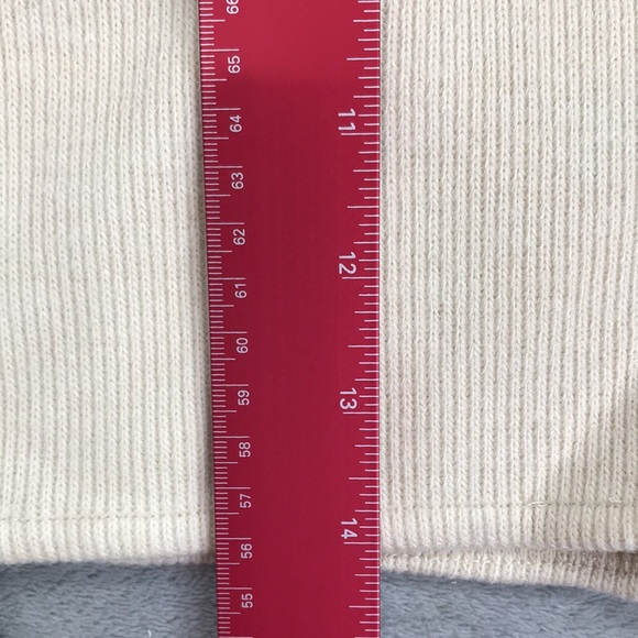 Choosy Elsa Cream Cropped Slouchy Slit Bell Sleeve Boxy Sweater Size XSmall New - Picture 12 of 12